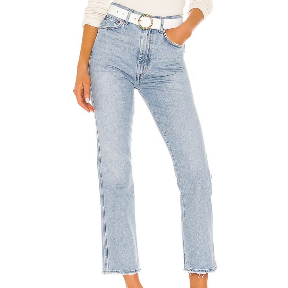 AGOLDE Pinch Waist High Rise Kick in Riptide (Size 23)